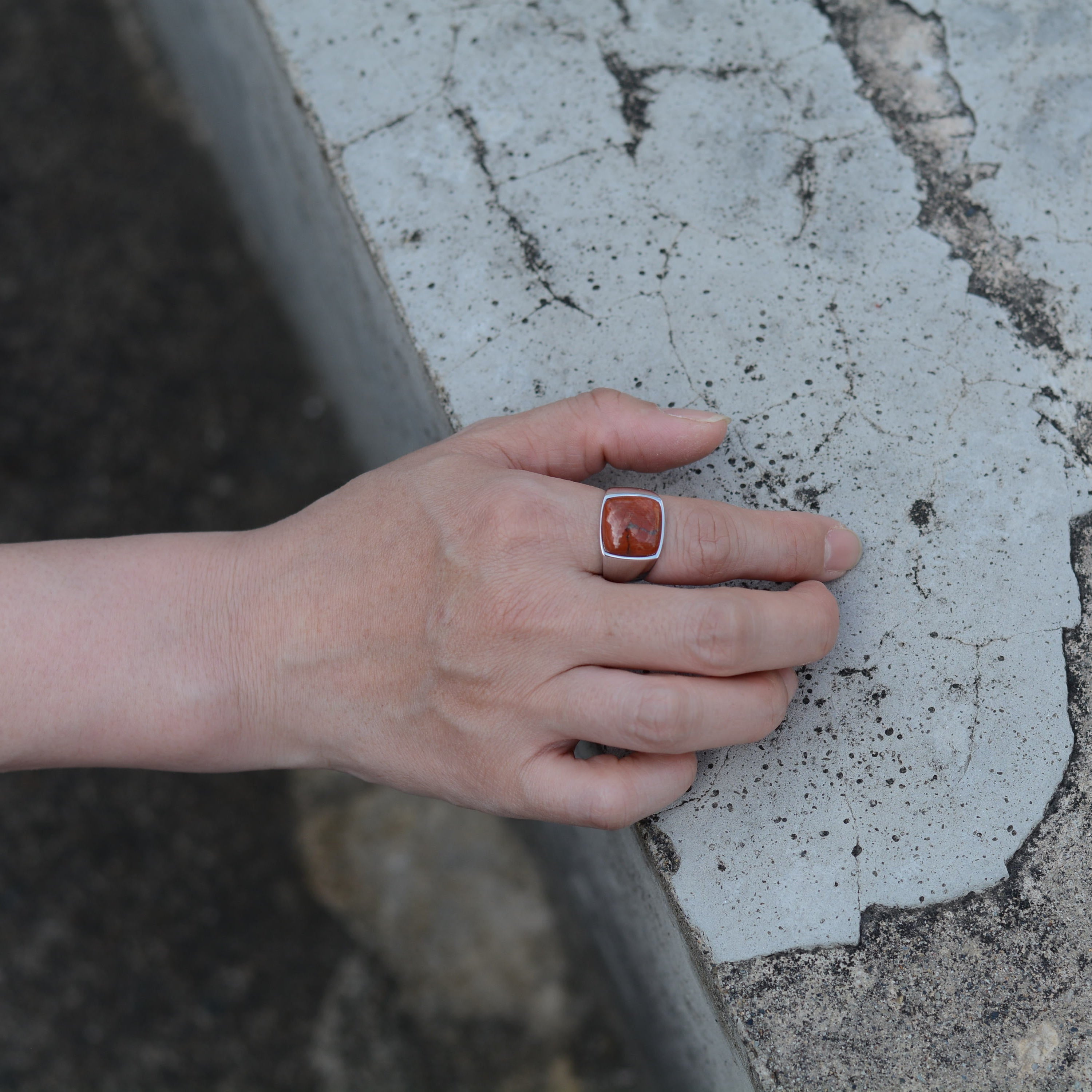 Red jasper(レッドジャスパー)Signet Ring