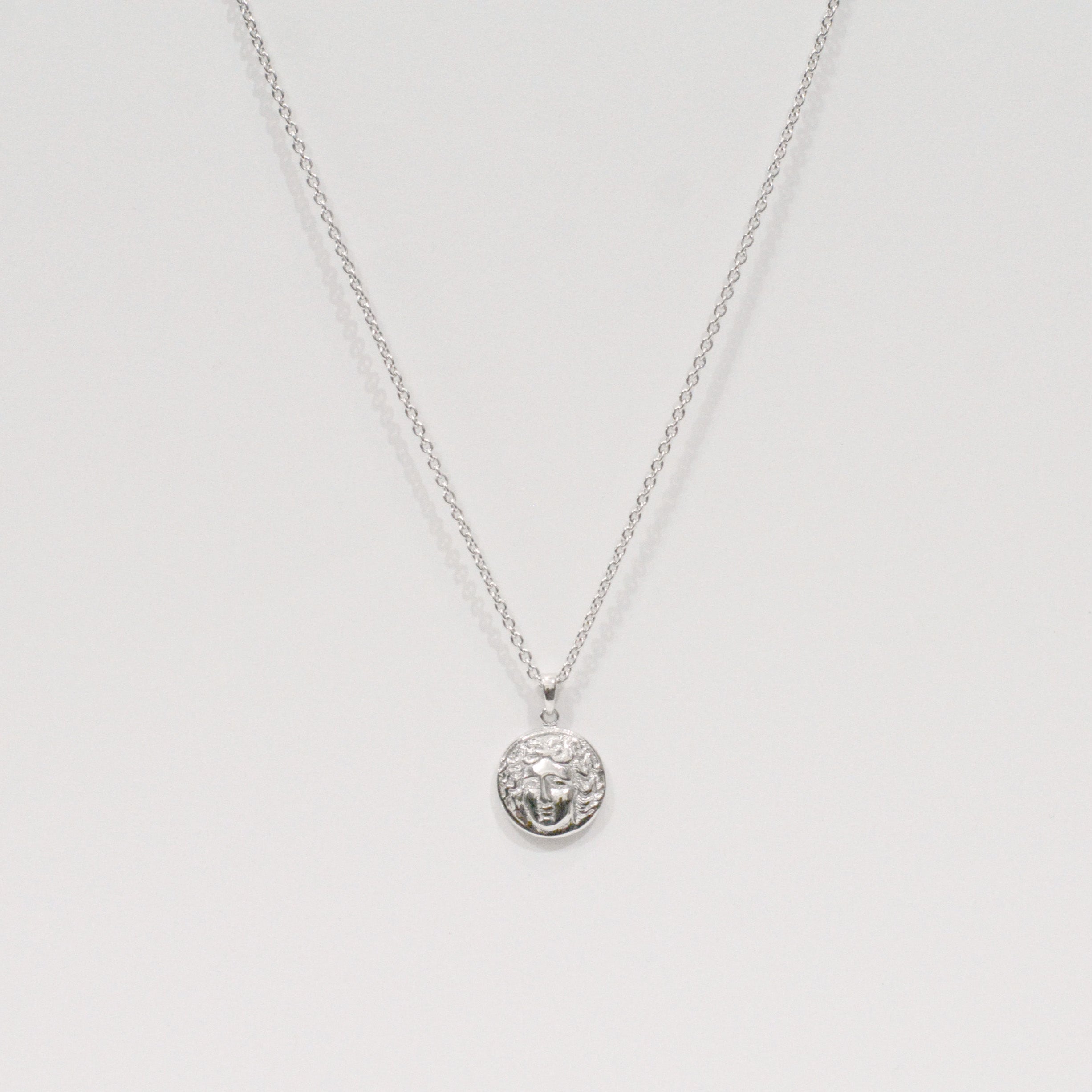Silver coin necklace 01 bold