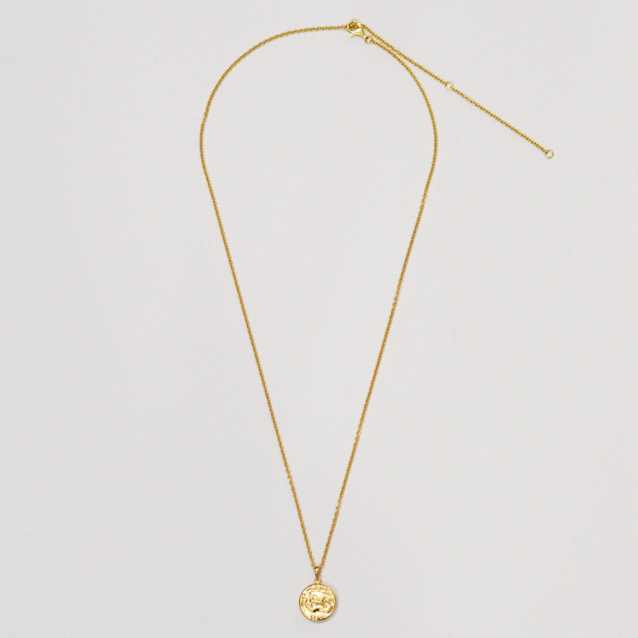 Gold coin necklace 01 bold