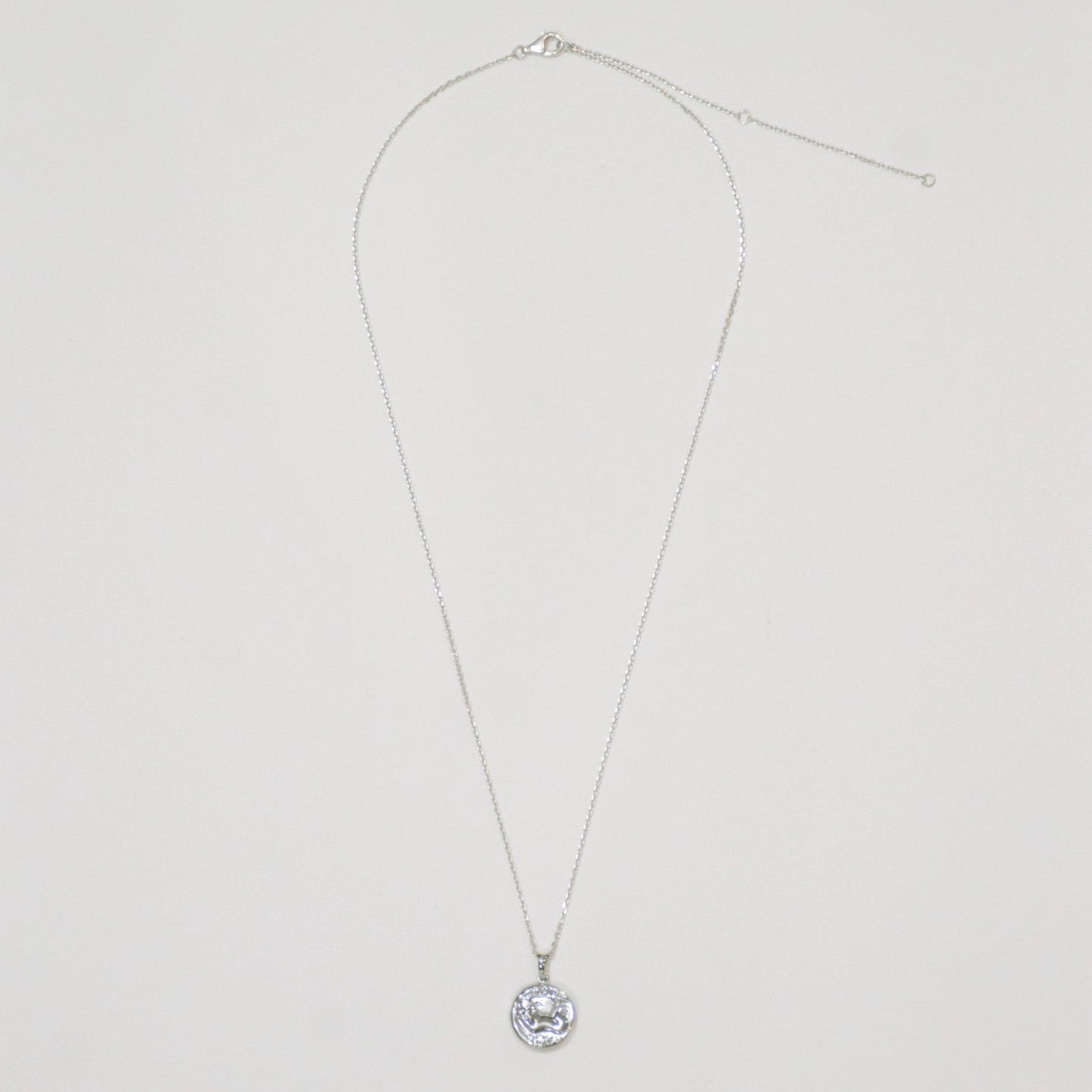 Silver coin necklace 01 thin