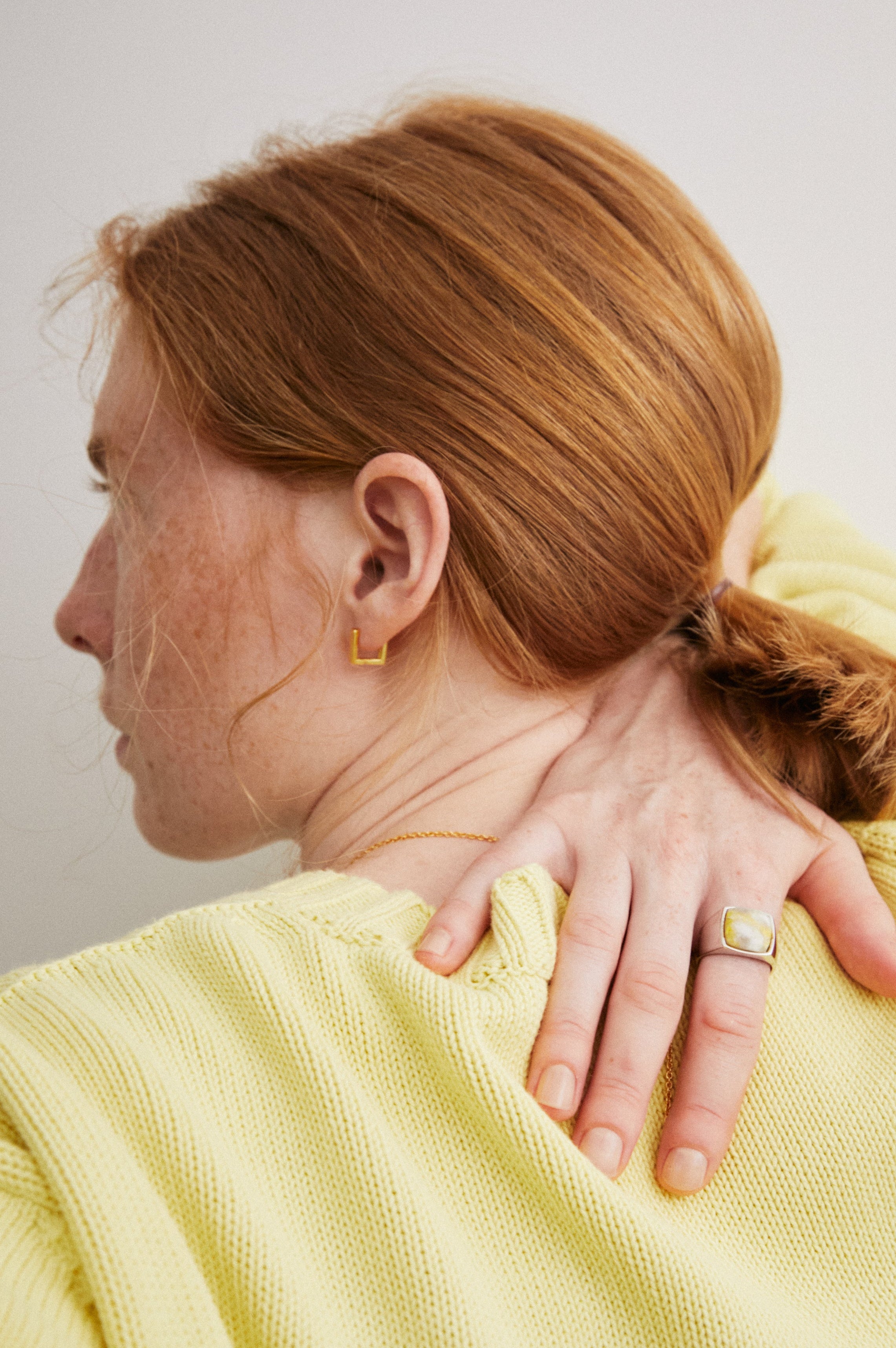 Gold Cube Small Pierce