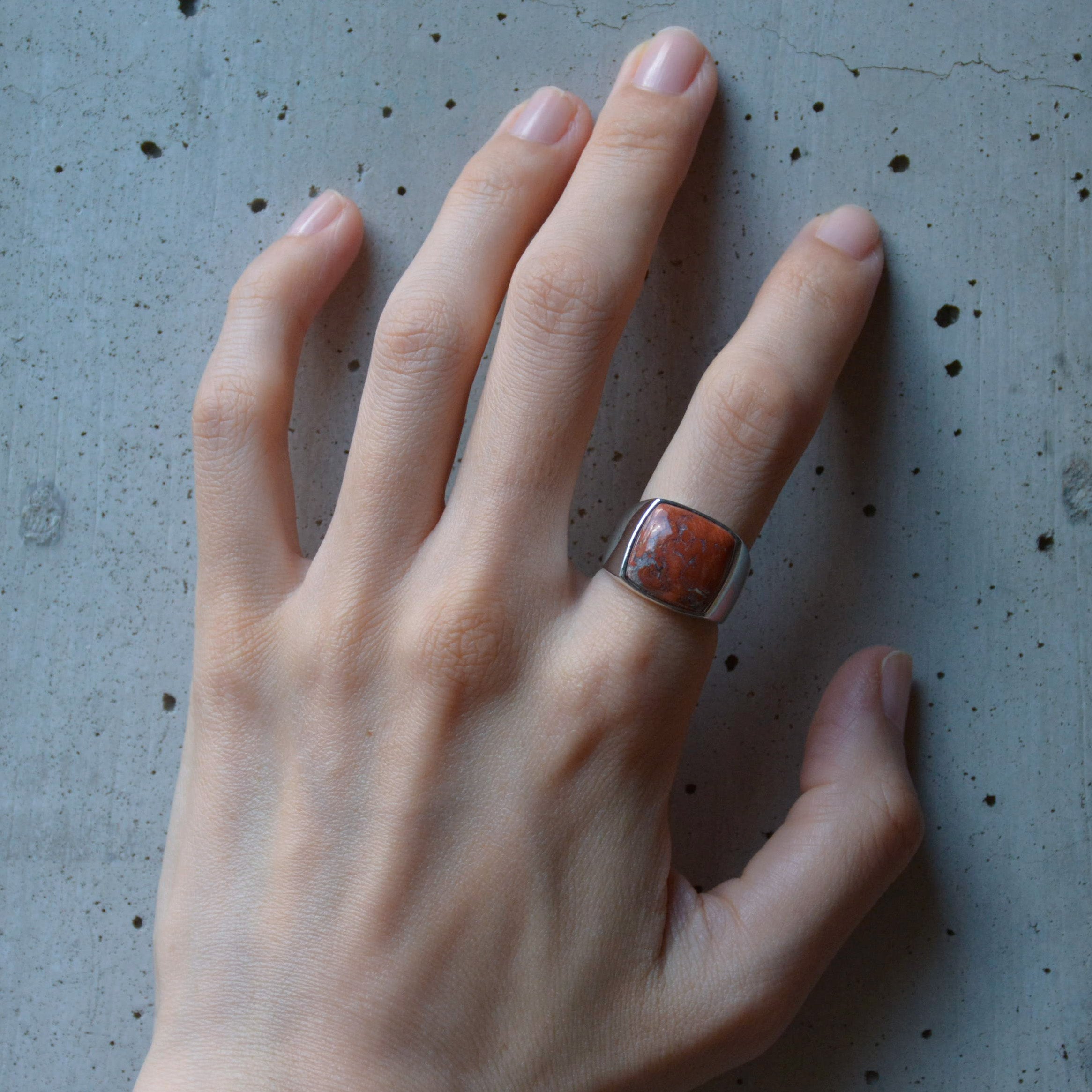 Red jasper(レッドジャスパー)Signet Ring