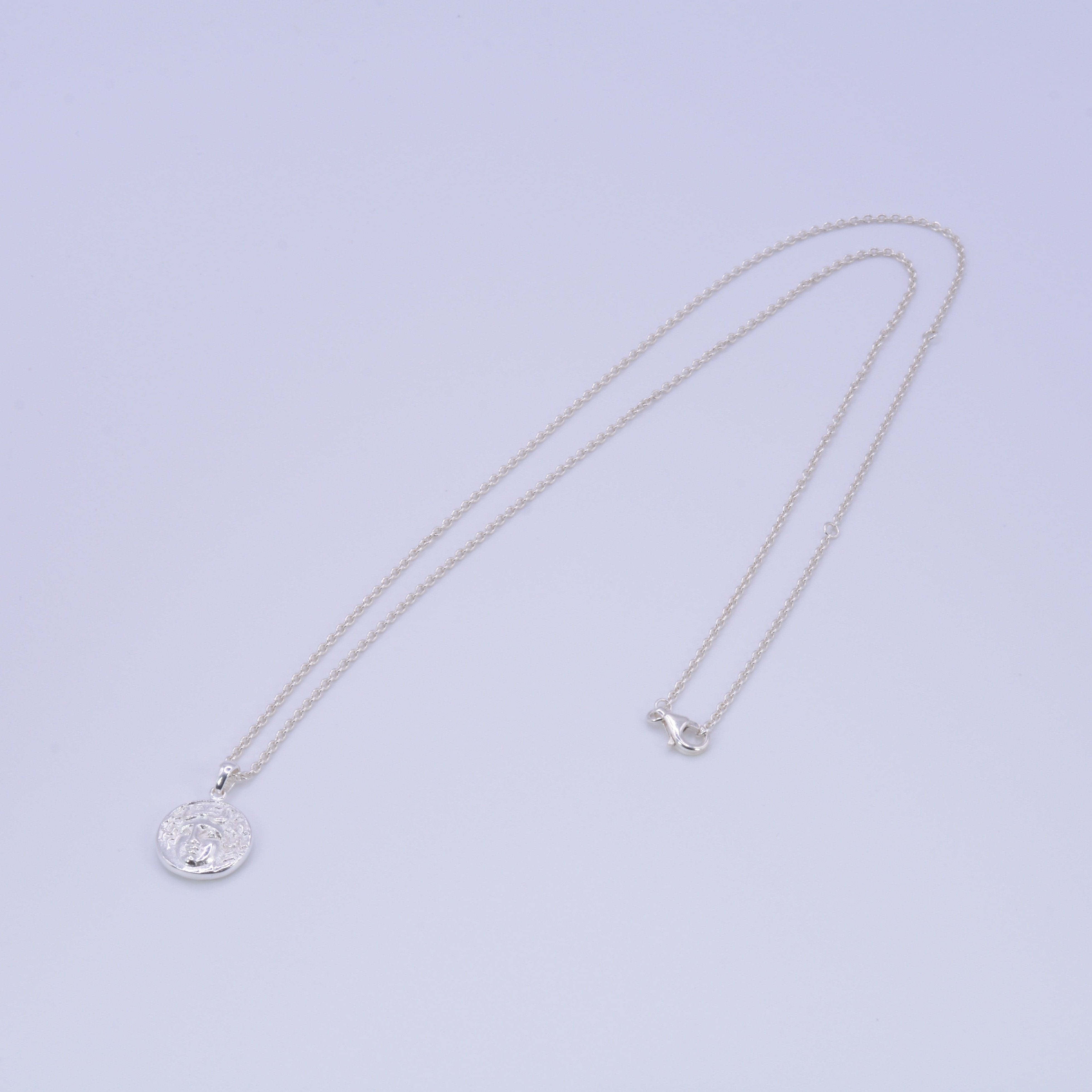 Silver coin necklace 01 bold