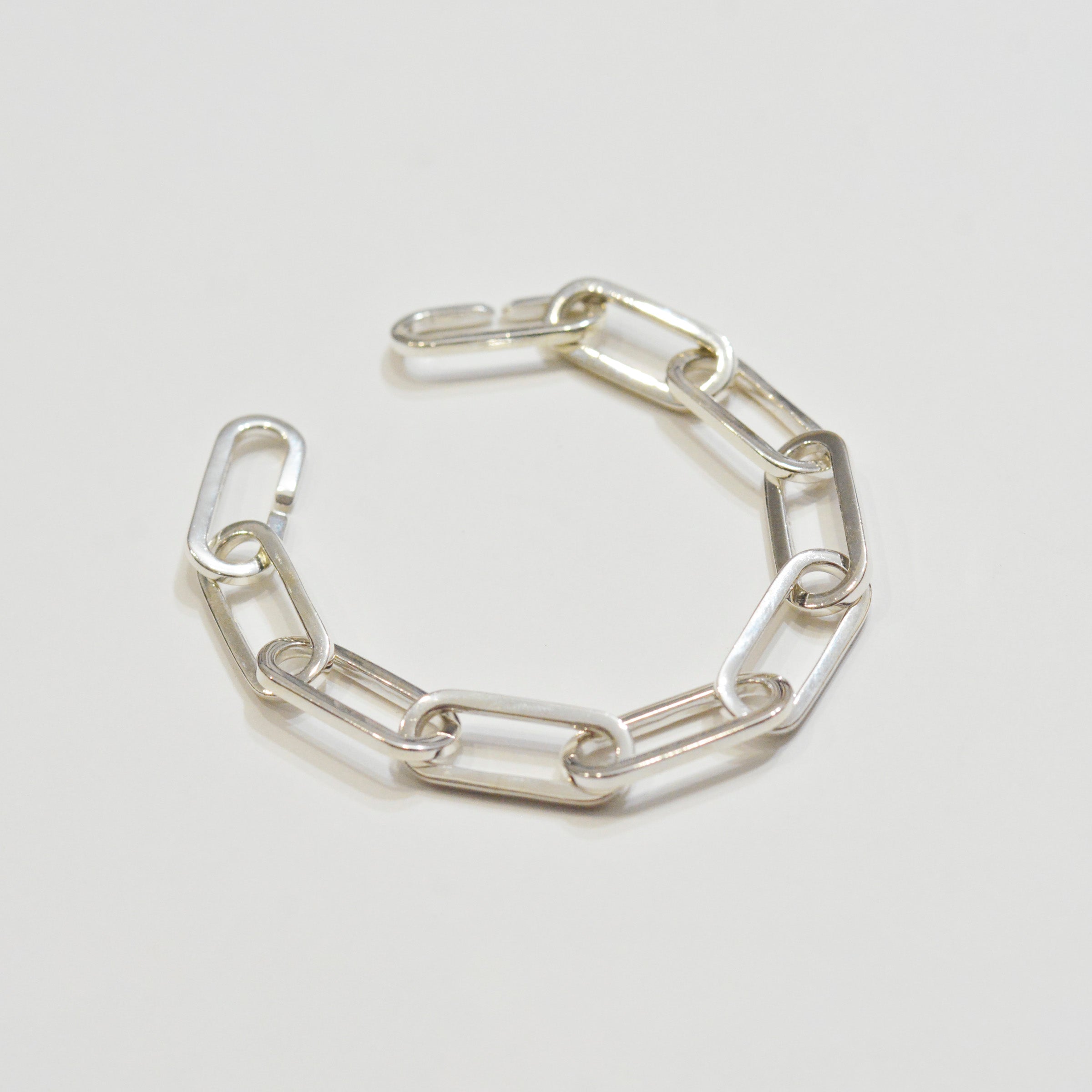 Silver Oval Chain Bracelet
