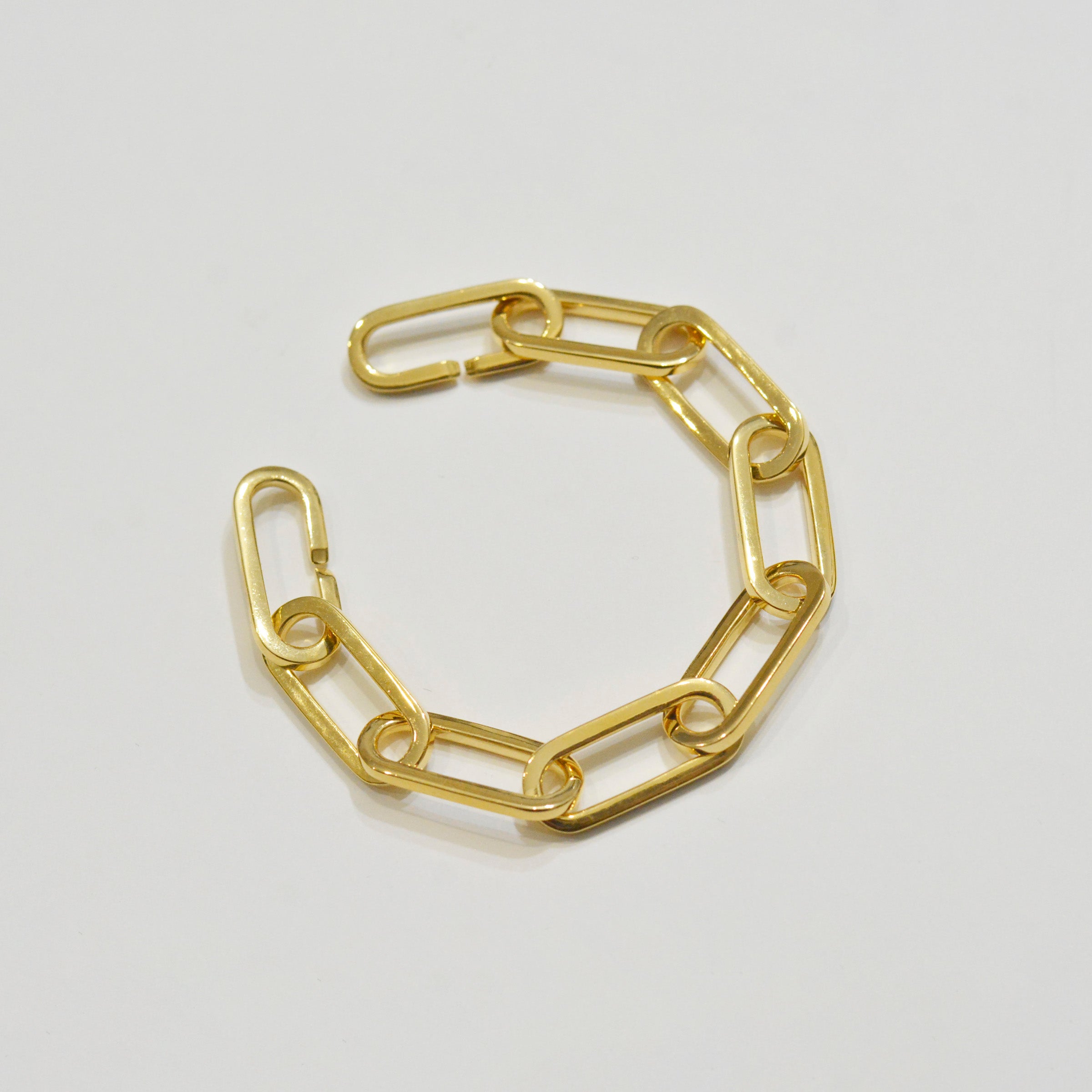 Gold Oval Chain Bracelet